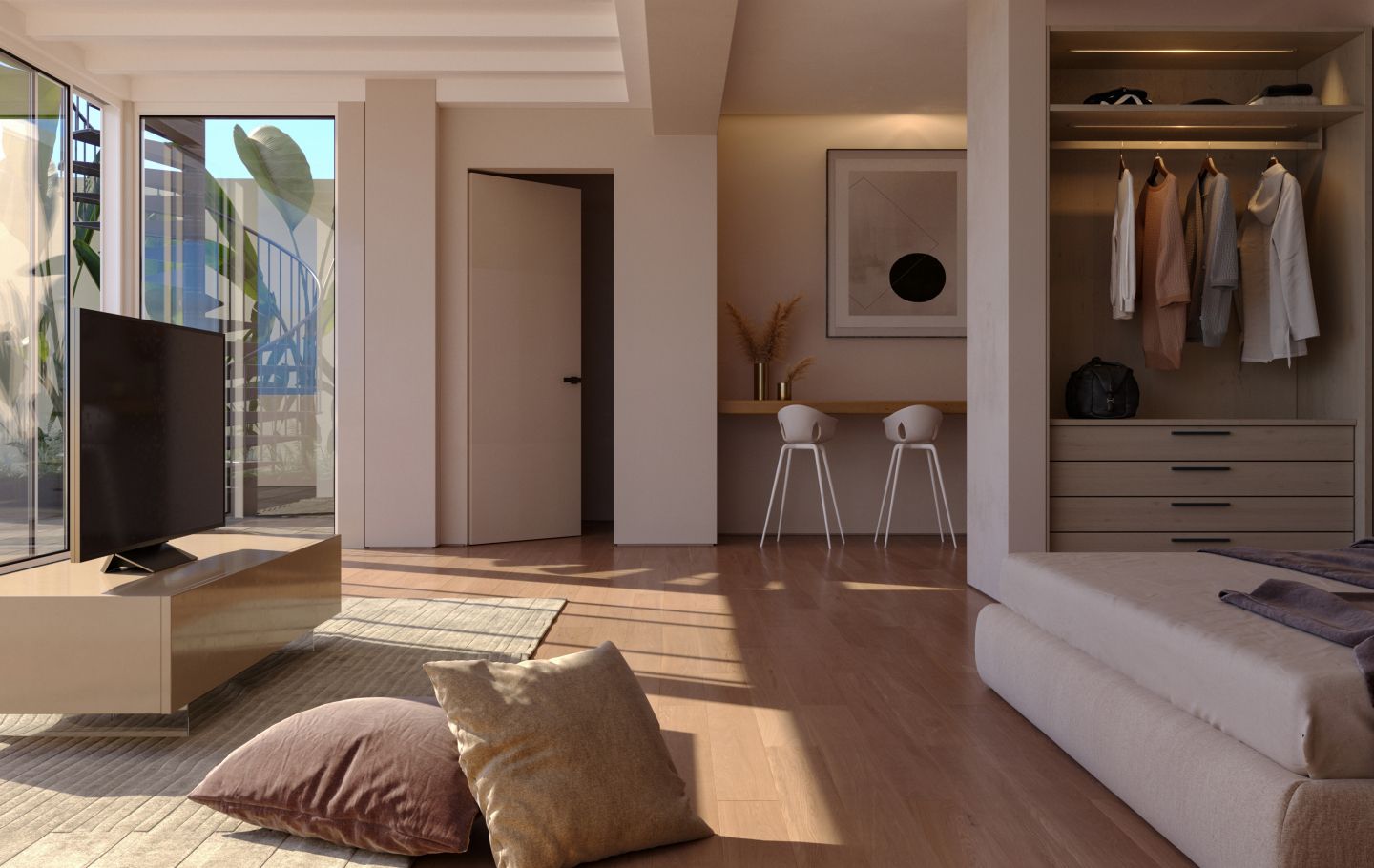 Scia.Ba Duplex, interni luminosi dell’appartamento a Trapani